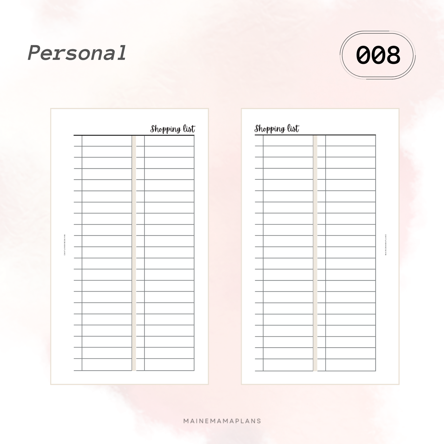 008: Shopping List Insert