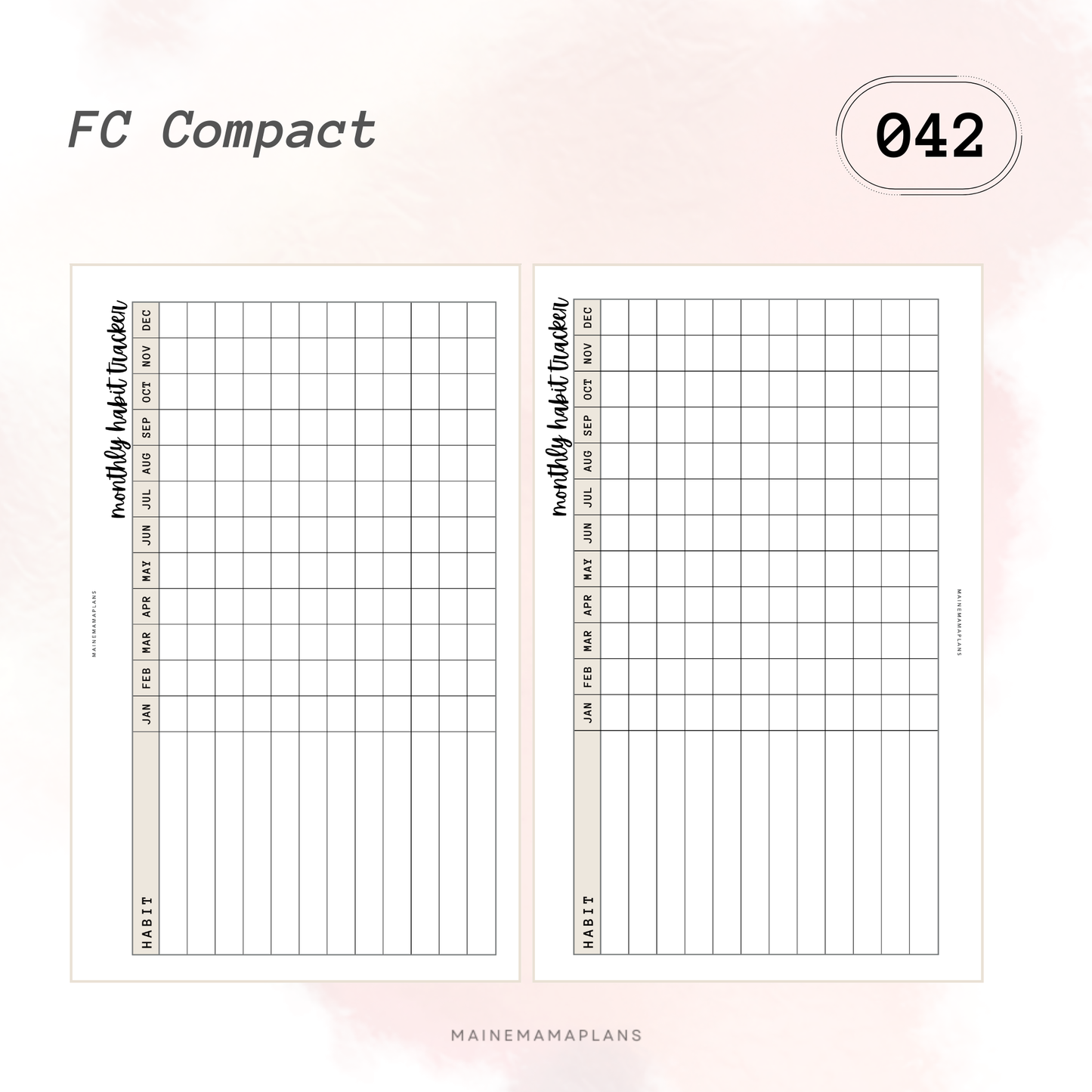 042: Monthly Habit Tracker Insert