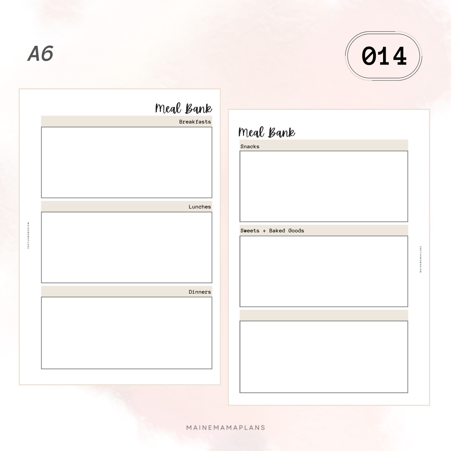 014: Meal Bank Insert