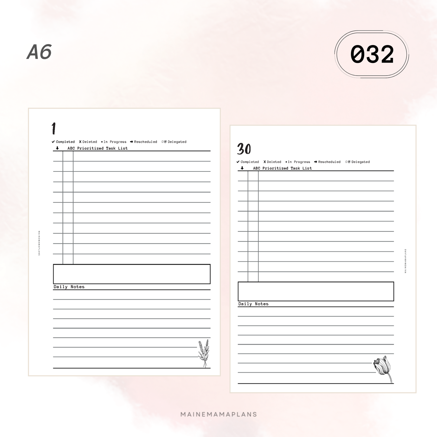 032: Numbered Daily (No Schedule) - Do1P