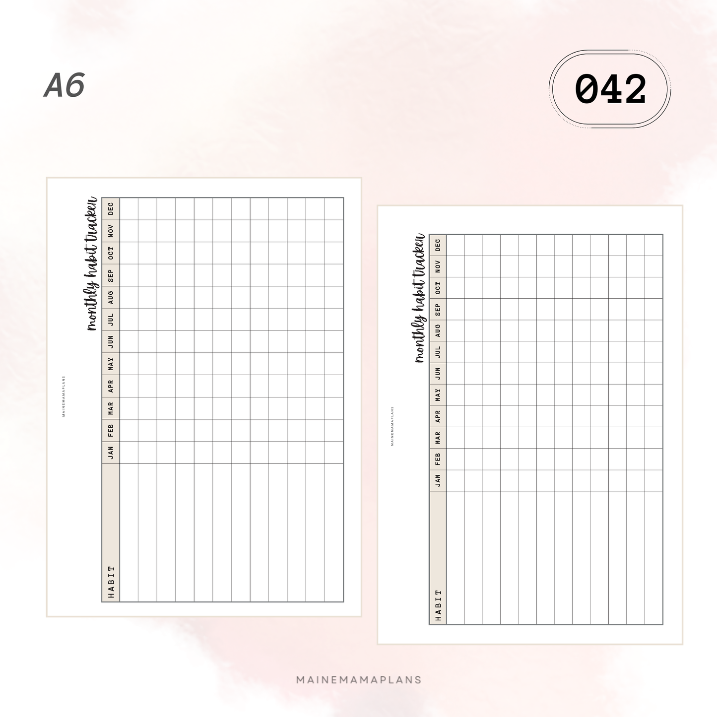 042: Monthly Habit Tracker Insert