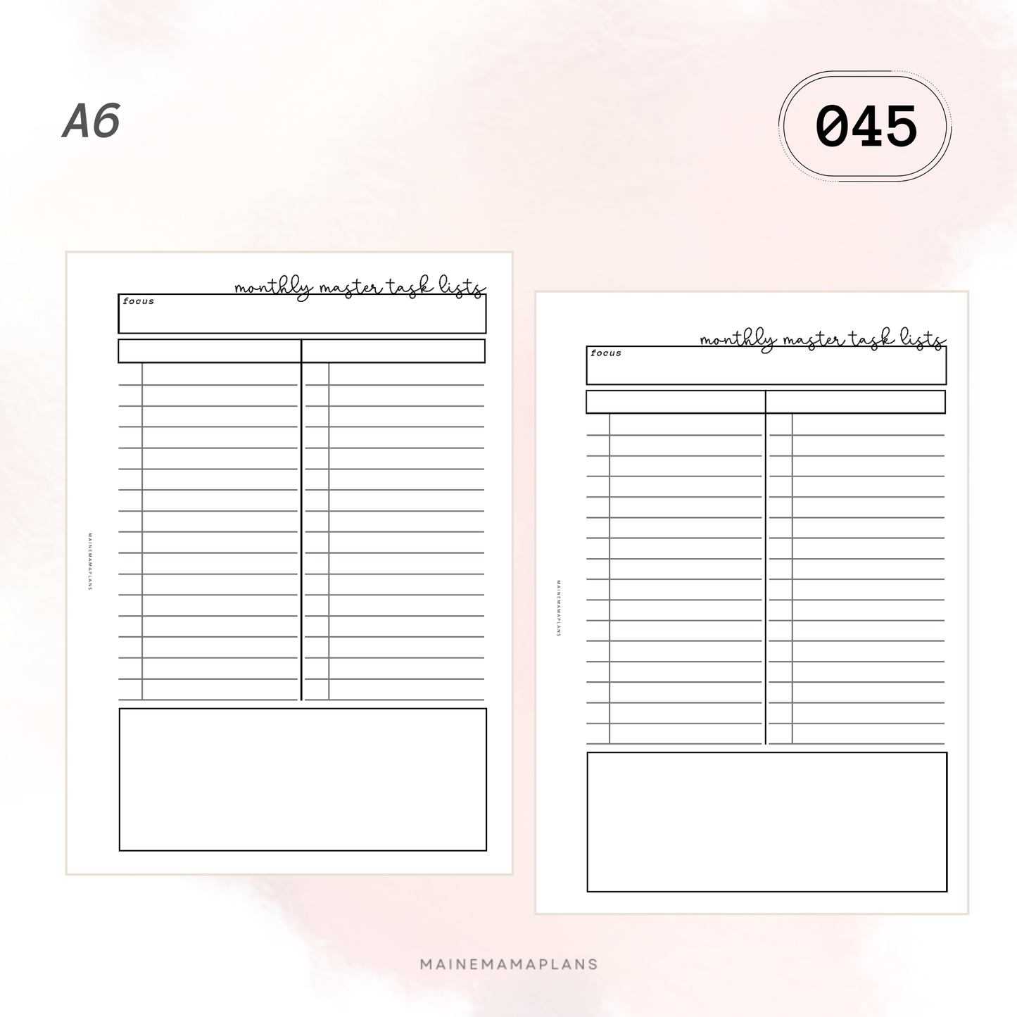 045: Master Task Lists Insert