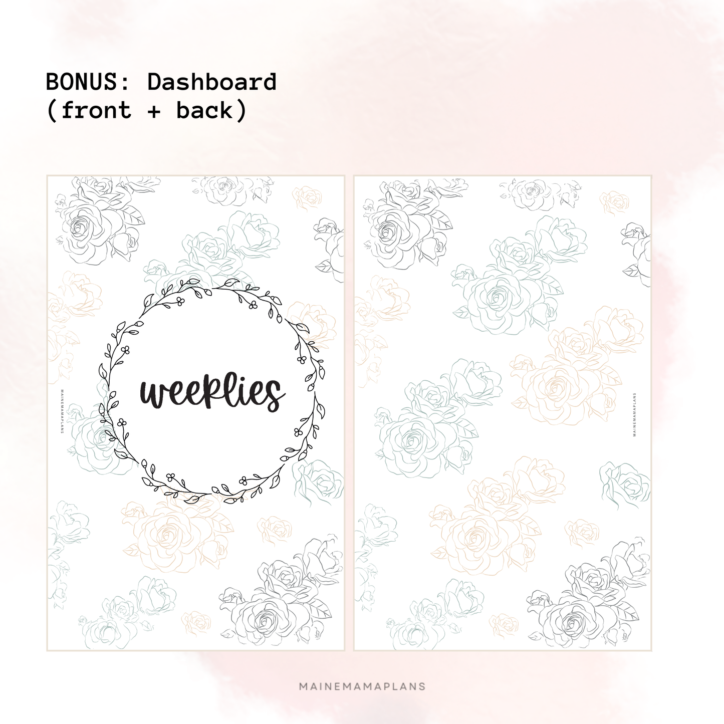 016: Week on 2 Pages (Lined) with Weekly Tracker