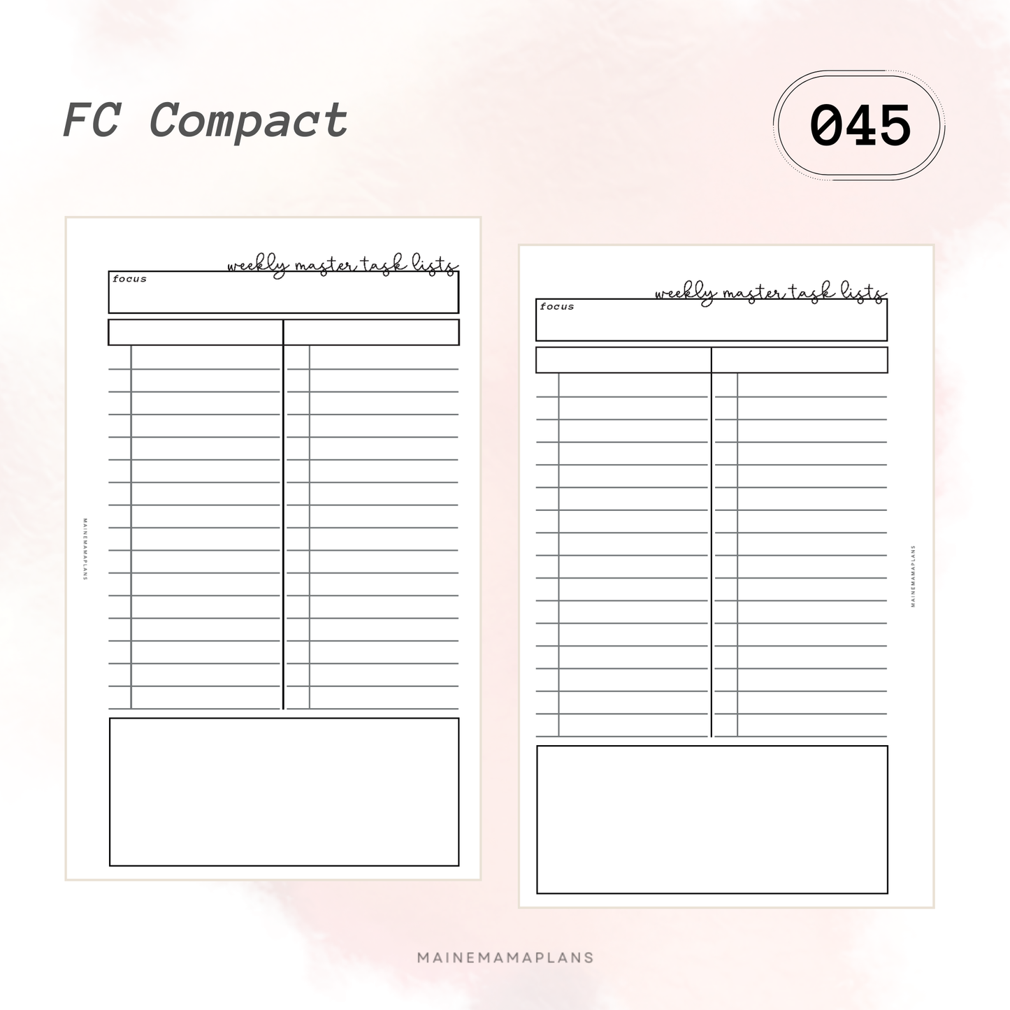 045: Master Task Lists Insert
