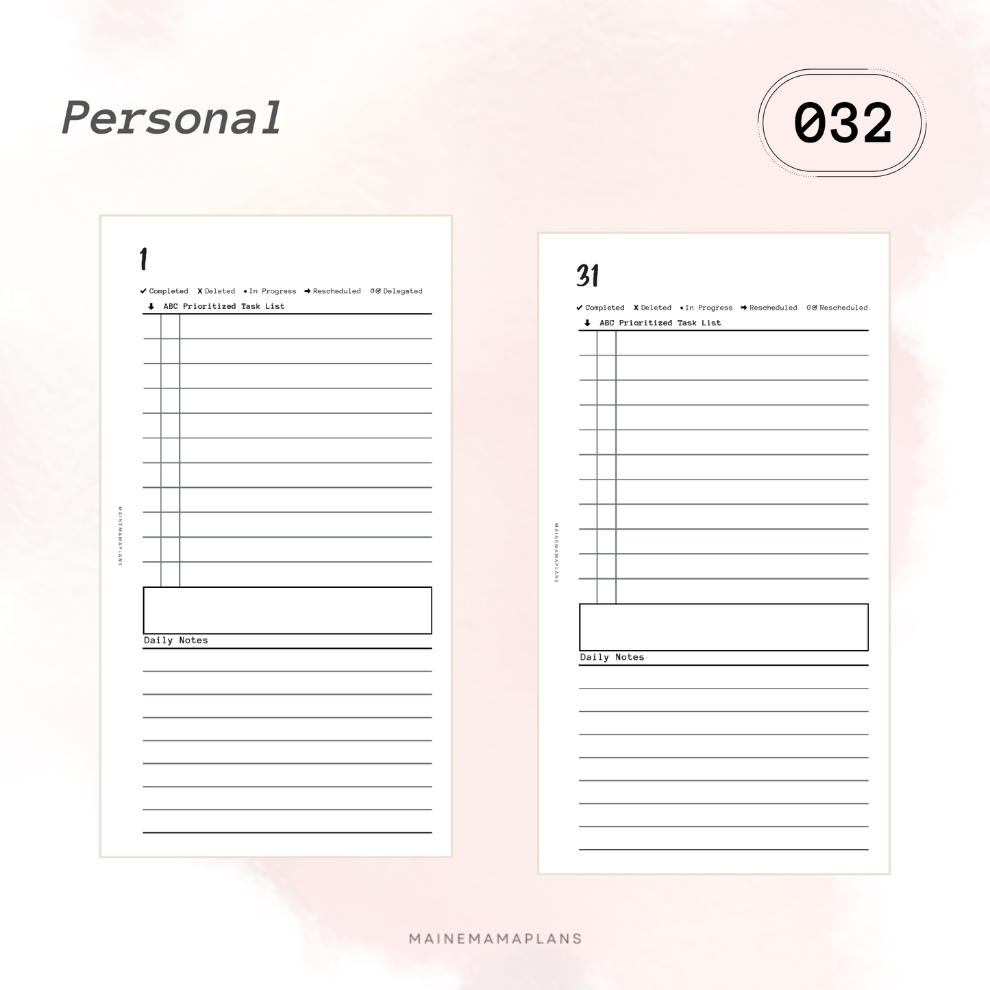 032: Numbered Daily (No Schedule) - Do1P