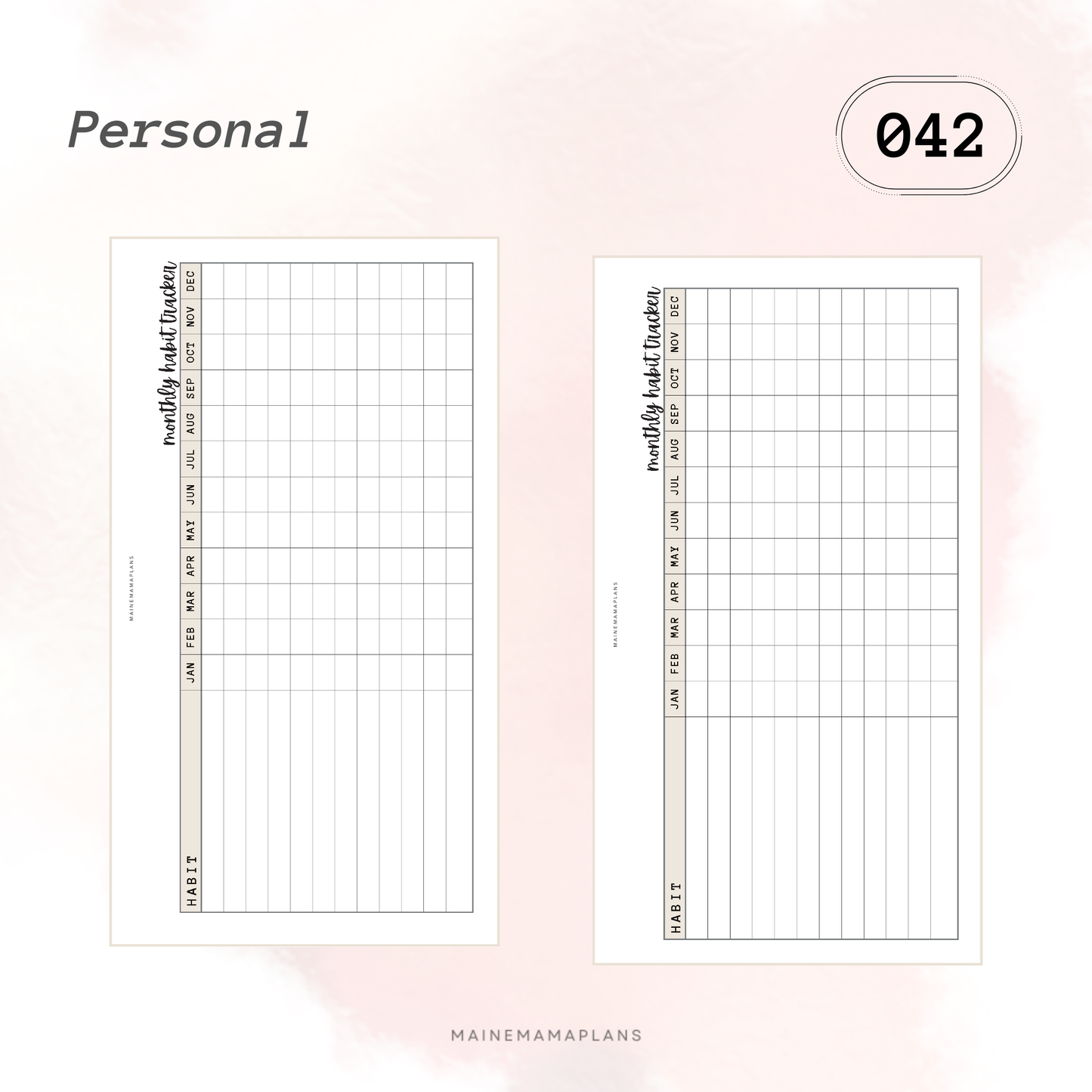 042: Monthly Habit Tracker Insert