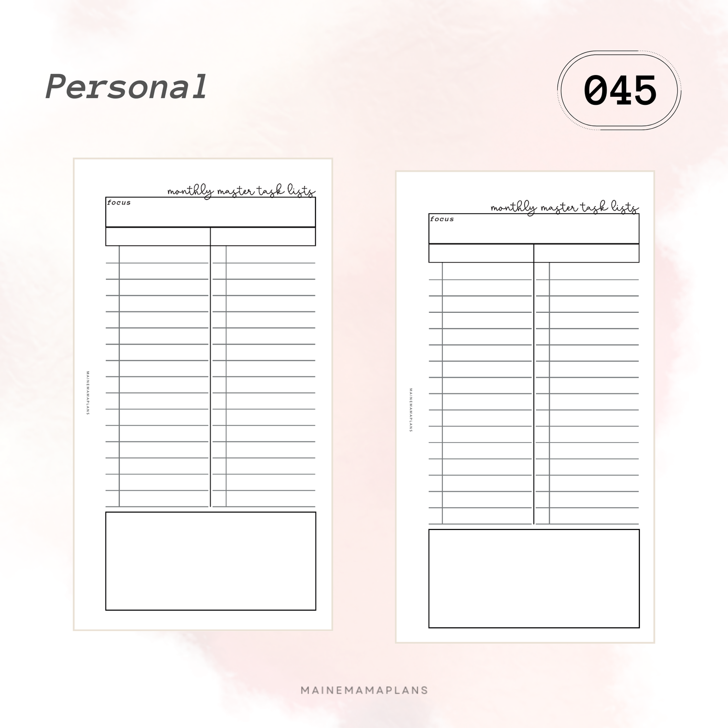 045: Master Task Lists Insert