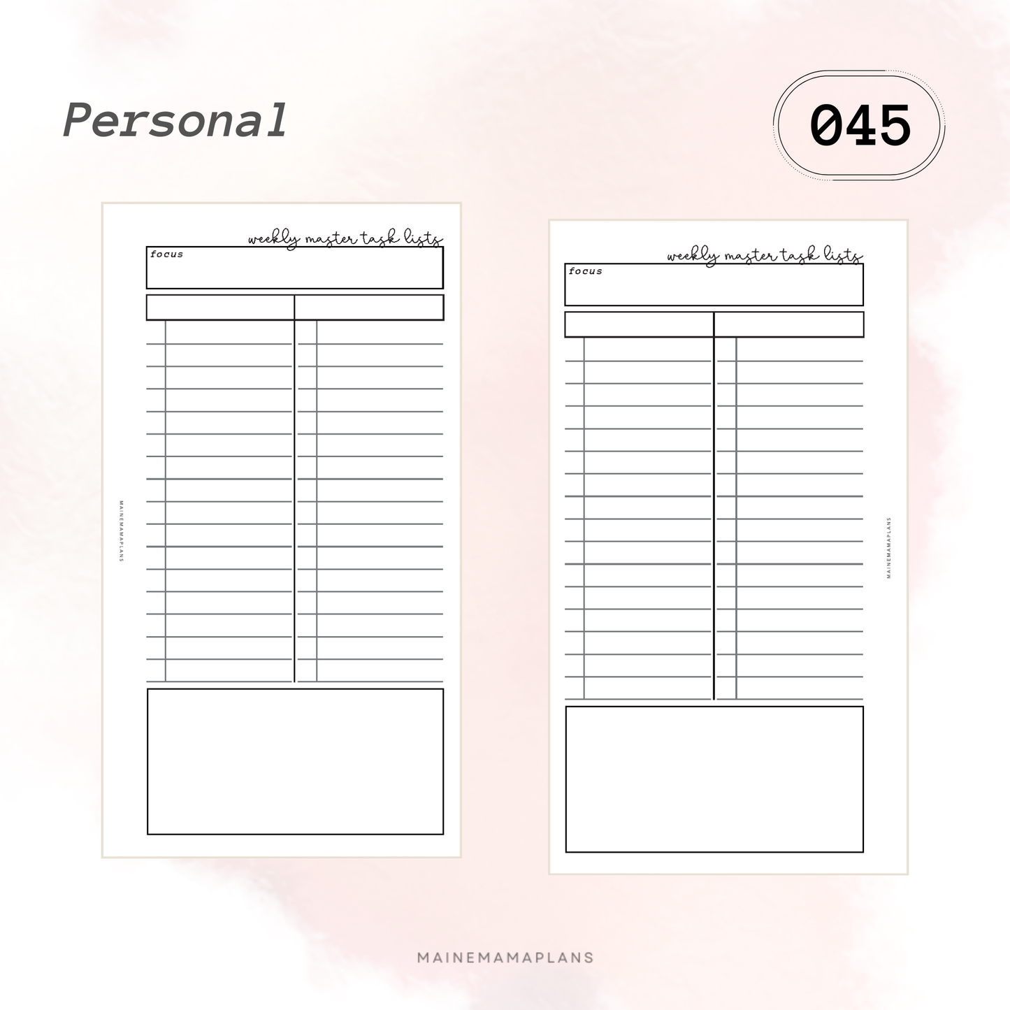 045: Master Task Lists Insert