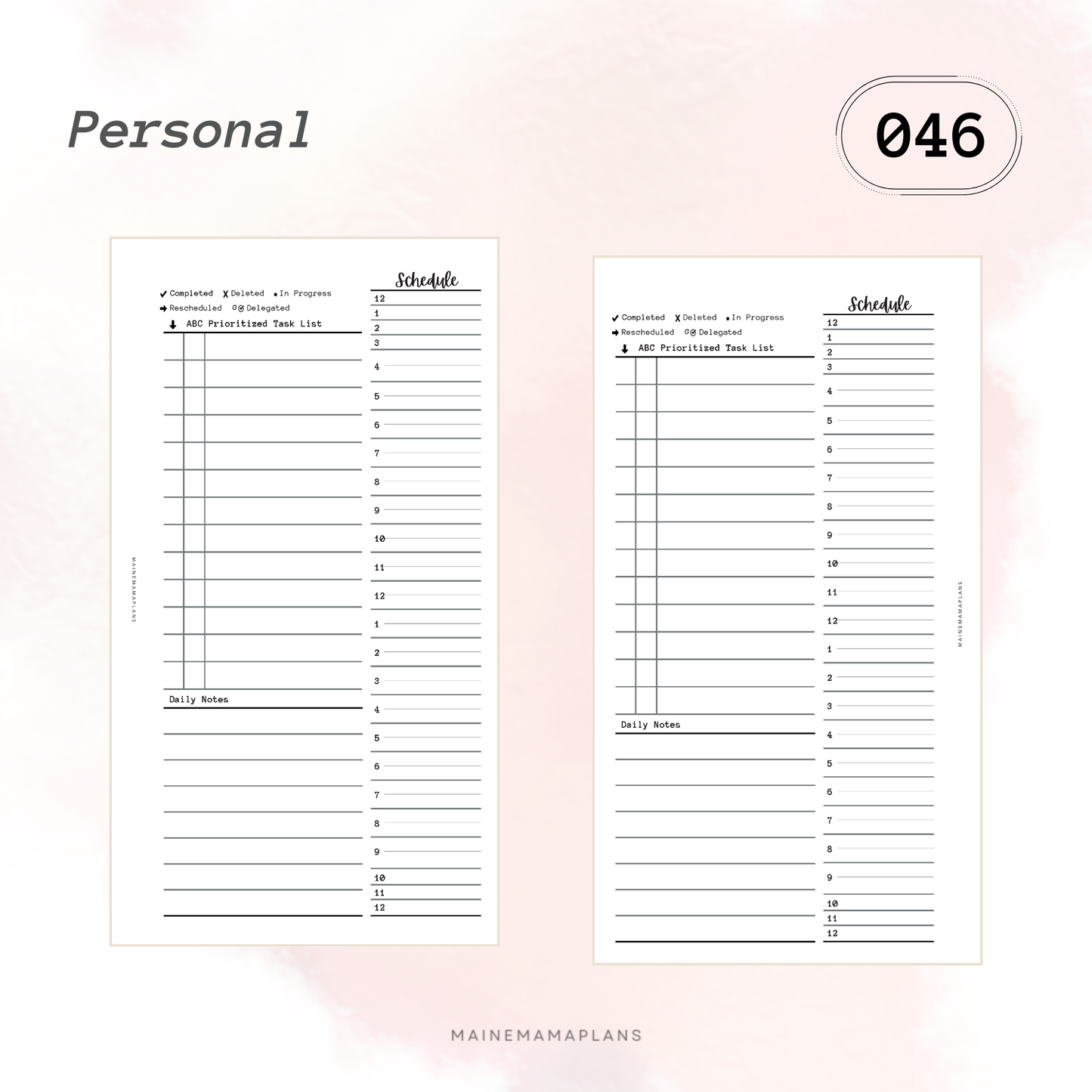 046: Undated DO1P w/Schedule (24 Hour)