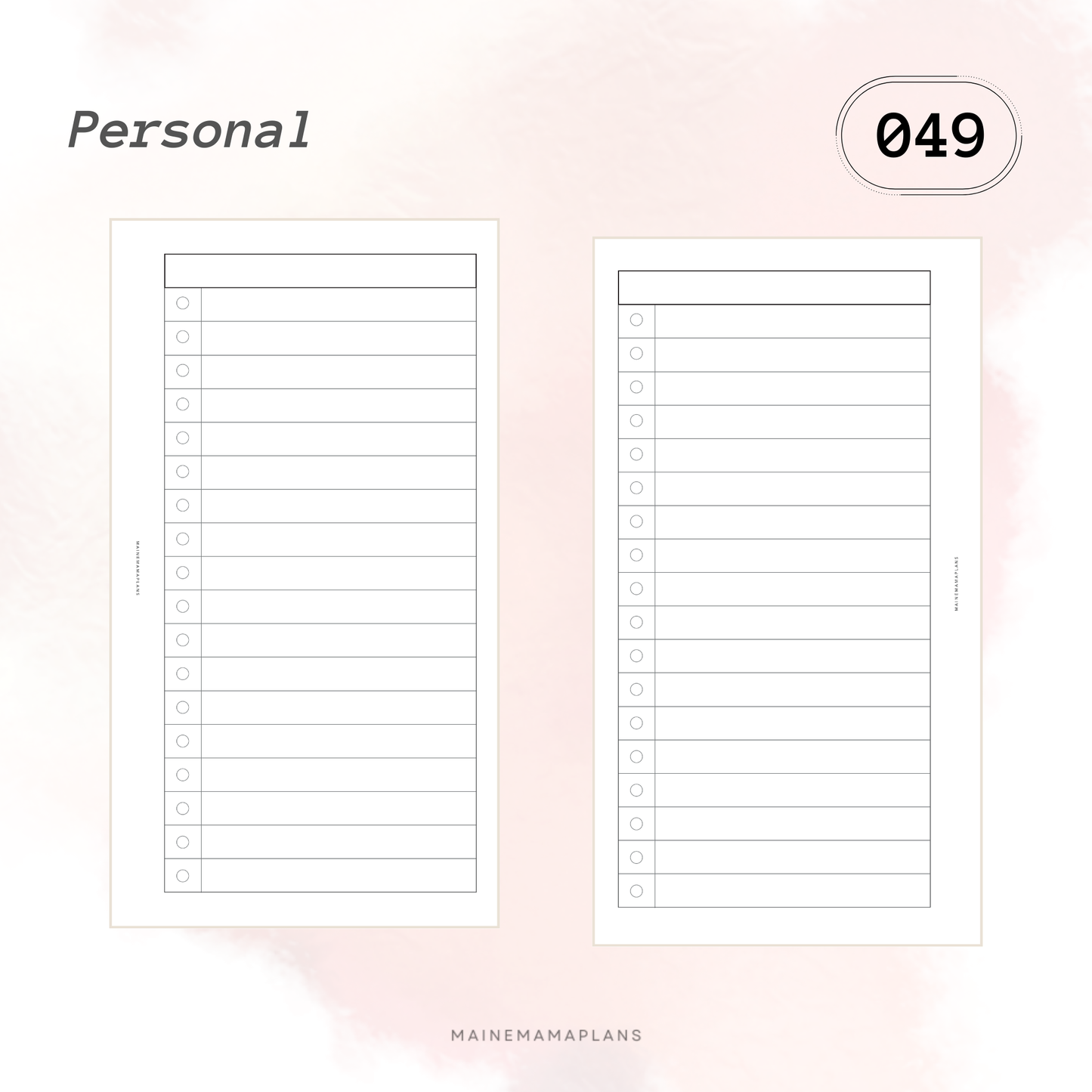 049: Simple Bubble Checklist