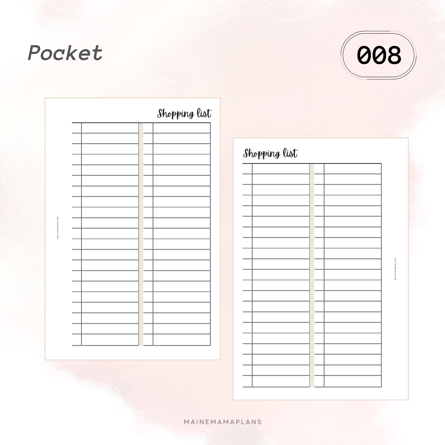 008: Shopping List Insert
