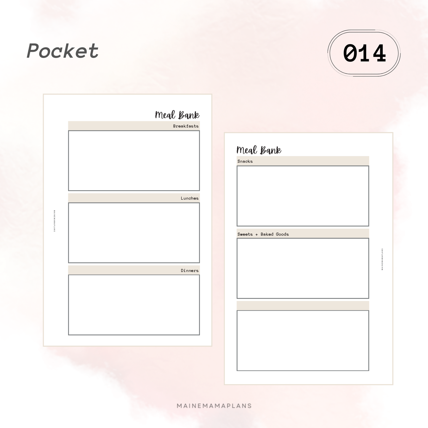 014: Meal Bank Insert
