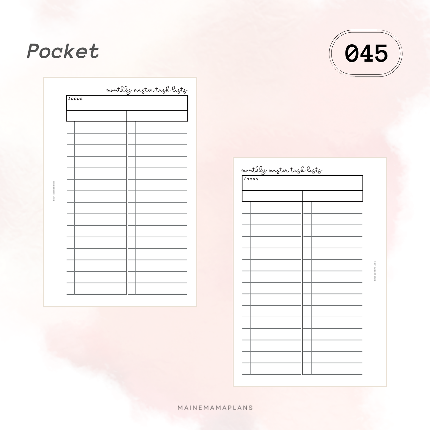 045: Master Task Lists Insert
