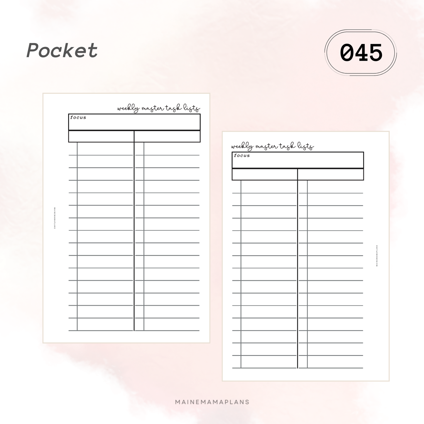 045: Master Task Lists Insert
