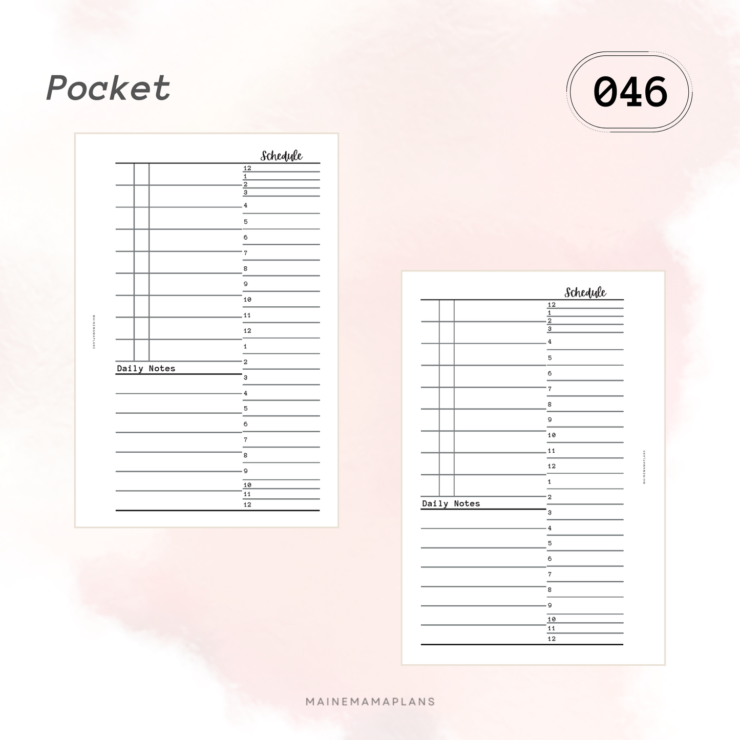 046: Undated DO1P w/Schedule (24 Hour)