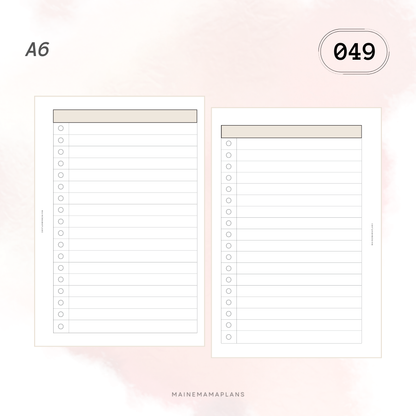 049: Simple Bubble Checklist