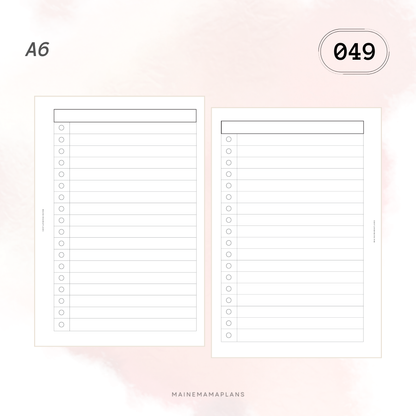 049: Simple Bubble Checklist